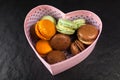 Assortment of macaron cookies