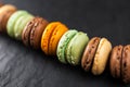 Assortment of macaron cookies