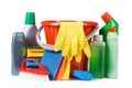 Assortment of means for cleaning