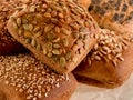 Assortment of multi-grain bread rolls