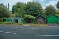 An Assortment of Old Garages Royalty Free Stock Photo