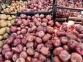 Assortment of onions at local farmers market. Royalty Free Stock Photo