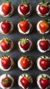 Assortment of petite treats crowned with fresh strawberries, complimentary download