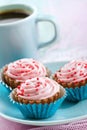 Assortment of pink cupcake chocolate pralines