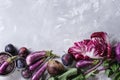 Assortment of purple vegetables