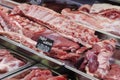 Assortment of quality meat at a butcher shop Royalty Free Stock Photo