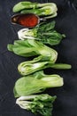 Assortment of raw bok choy Royalty Free Stock Photo