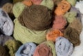 Assortment of Raw Sheep Wool Royalty Free Stock Photo