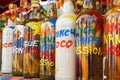 Assortment of rhum bottles at the market Royalty Free Stock Photo