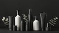 Assortment of Skin Care Products on Dark Background Royalty Free Stock Photo