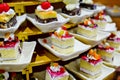 Assortment of sweets in buffet line Royalty Free Stock Photo