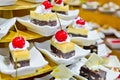 Assortment of sweets in buffet line Royalty Free Stock Photo