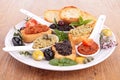 Assortment of tapenade and toast Royalty Free Stock Photo