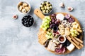 Assortment of tasty appetizers or antipasti Royalty Free Stock Photo