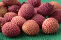 Assortment of tasty and fresh litchi exotic fruits Royalty Free Stock Photo