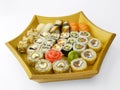 Assortment of traditional Japanese Sushi Royalty Free Stock Photo