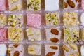 Assortment turkish delight in a box Royalty Free Stock Photo