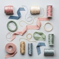 This assortment is typically used for sewing crafting or decorative purposes Royalty Free Stock Photo