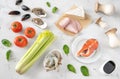 Assortment of Umami foods Royalty Free Stock Photo