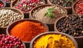 Assortment of various aromatic spices