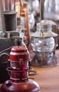 An Assortment of Vintage Railroad Train Lanterns