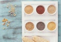 Assortment of whole grains Royalty Free Stock Photo