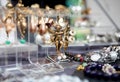 Assortment of women`s jewelry market Royalty Free Stock Photo