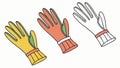 Assortment of Work Gloves, Safety and Manual Labor, vector design Generative AI Royalty Free Stock Photo