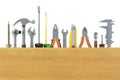 Assortment of work tools Royalty Free Stock Photo