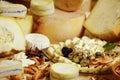 Assortmentof organic gourmet cheeses Royalty Free Stock Photo