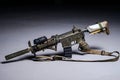 Assult automatic rifle with silencer