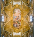 `Assumption` by Calandrucci in the vault of the Church of Santa Maria dell`Orto, in Rome, Italy. Royalty Free Stock Photo