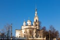 Assumption Cathedral and Belfry in Kineshma. Russia