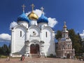 Assumption Cathedral of the Trinity-Sergius Lavra in summer, Sergiev Posad. Moscow region Royalty Free Stock Photo