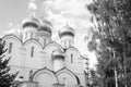 Assumption Church in Yaroslavl, Russia. Black and white photo. Royalty Free Stock Photo