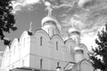 Assumption Church in Yaroslavl, Russia. Black and white photo. Royalty Free Stock Photo