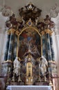 Assumption and the Crowning of Mary, main altar in the Saint Martin church in Unteressendorf, Germany