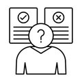 Assumption Half Glyph Style vector icon which can easily modify or edit