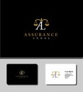 Assurance legal logo Royalty Free Stock Photo