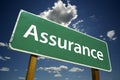 Assurance Road Sign Royalty Free Stock Photo