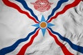 Assyrian flag in 3D rendering Royalty Free Stock Photo