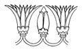 Assyrian Ornament is a Lotus motive vintage engraving