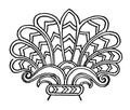 Assyrian Ornament is a Lotus to palamette motive vintage engraving