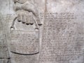 Assyrian relief 865-860 BC showing cuniform script