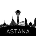 Astana city silhouette