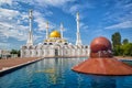 Astana, Kasakhstan, golden domes and minarets of Nur Astana mosque