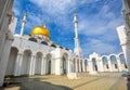 Astana, Kasakhstan, golden domes and minarets of Nur Astana mosque