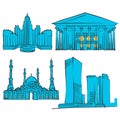 Astana Kazakhstan Colored Landmarks