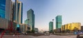 ASTANA, KAZAKHSTAN - JULY 8, 2018: Skyline of Astana now Nur-Sultan , capital of Kazakhst