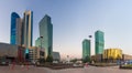 ASTANA, KAZAKHSTAN - JULY 8, 2018: Skyline of Astana now Nur-Sultan , capital of Kazakhst